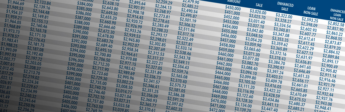 Home sale rate cards