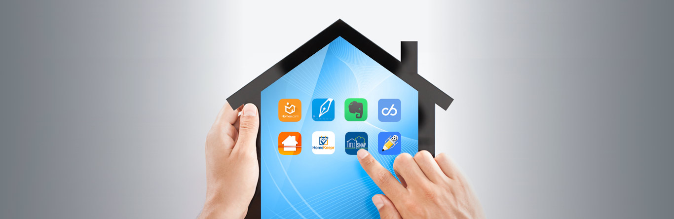 hero house shaped tablet with apps displayed
